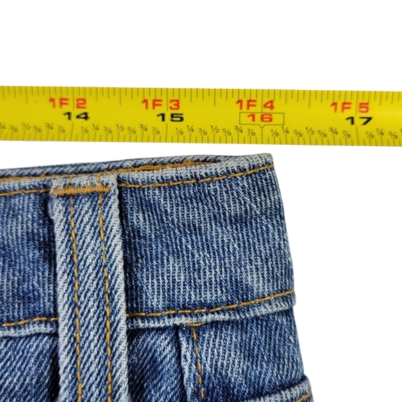 Tommy Hilfiger Denim Skirt Women Size 6 Front Zip Belt Loops Side Slit Cotton - Picture 6 of 8